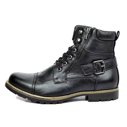 DOUBLE ZIPPER MOTORCYCLE BOOTS
